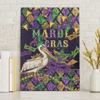 Mardi Gras Pelican Canvas Wall Art Let the Good Times Roll