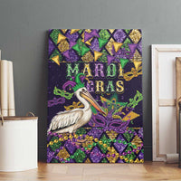 Mardi Gras Pelican Canvas Wall Art Let the Good Times Roll