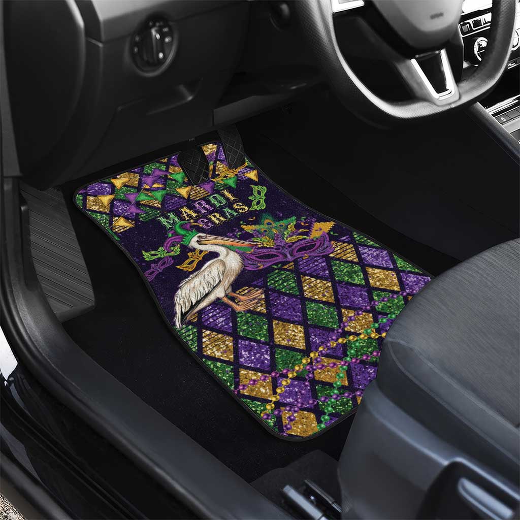 Mardi Gras Pelican Car Mats Let the Good Times Roll