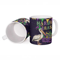 Mardi Gras Pelican Ceramic Mug Let the Good Times Roll