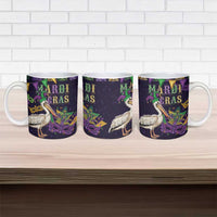 Mardi Gras Pelican Ceramic Mug Let the Good Times Roll