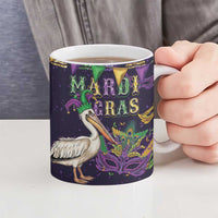 Mardi Gras Pelican Ceramic Mug Let the Good Times Roll