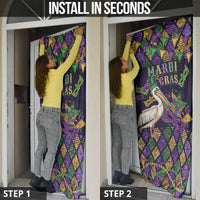 Mardi Gras Pelican Door Cover Let the Good Times Roll
