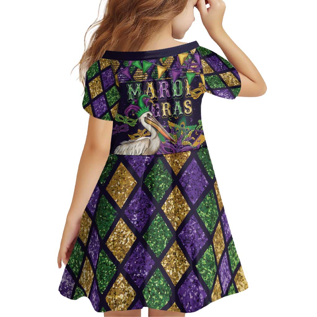 Mardi Gras Pelican Family Matching Off Shoulder Maxi Dress and Hawaiian Shirt Let the Good Times Roll