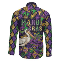Mardi Gras Pelican Family Matching Off Shoulder Maxi Dress and Hawaiian Shirt Let the Good Times Roll