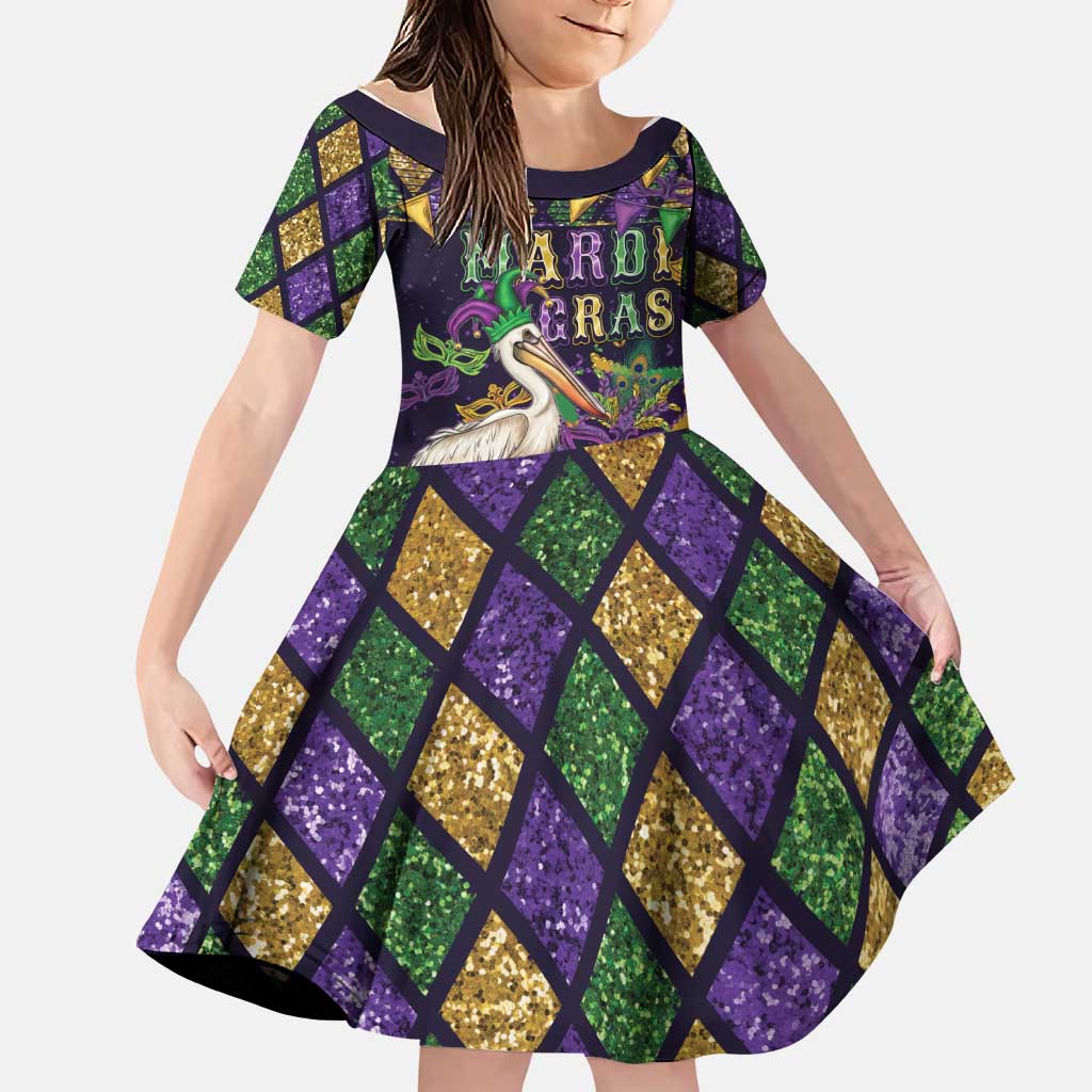 Mardi Gras Pelican Family Matching Tank Maxi Dress and Hawaiian Shirt Let the Good Times Roll