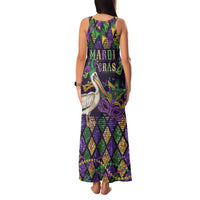 Mardi Gras Pelican Family Matching Tank Maxi Dress and Hawaiian Shirt Let the Good Times Roll