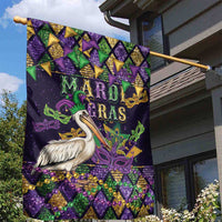 Mardi Gras Pelican Garden Flag Let the Good Times Roll