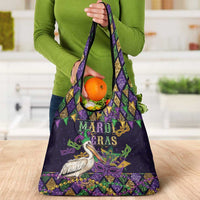 Mardi Gras Pelican Grocery Bag Let the Good Times Roll
