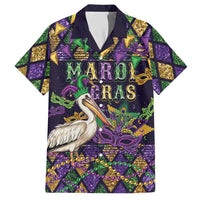 Mardi Gras Pelican Hawaiian Shirt Let the Good Times Roll