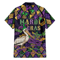 Mardi Gras Pelican Hawaiian Shirt Let the Good Times Roll