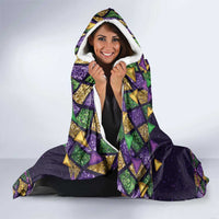 Mardi Gras Pelican Hooded Blanket Let the Good Times Roll