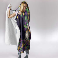 Mardi Gras Pelican Hooded Blanket Let the Good Times Roll