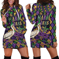 Mardi Gras Pelican Hoodie Dress Let the Good Times Roll