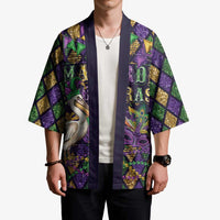 Mardi Gras Pelican Kimono Let the Good Times Roll