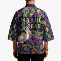 Mardi Gras Pelican Kimono Let the Good Times Roll