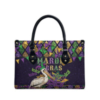 Mardi Gras Pelican Leather Bag Let the Good Times Roll