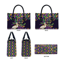 Mardi Gras Pelican Leather Bag Let the Good Times Roll