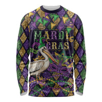 Mardi Gras Pelican Long Sleeve Shirt Let the Good Times Roll
