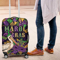 Mardi Gras Pelican Luggage Cover Let the Good Times Roll