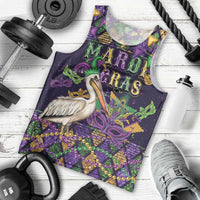 Mardi Gras Pelican Men Tank Top Let the Good Times Roll