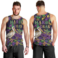 Mardi Gras Pelican Men Tank Top Let the Good Times Roll