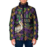 Mardi Gras Pelican Padded Jacket Let the Good Times Roll