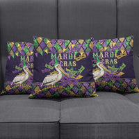 Mardi Gras Pelican Pillow Cover Let the Good Times Roll