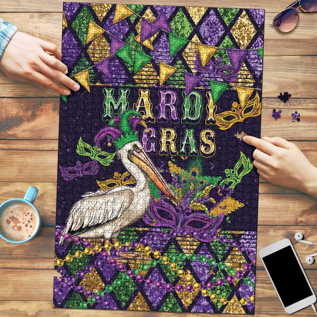 Mardi Gras Pelican Puzzle Let the Good Times Roll