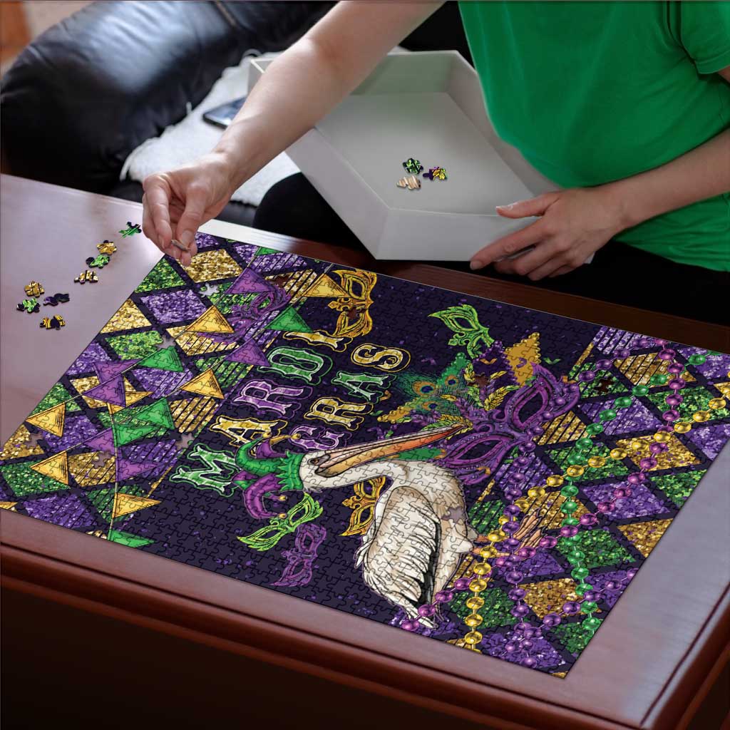 Mardi Gras Pelican Puzzle Let the Good Times Roll