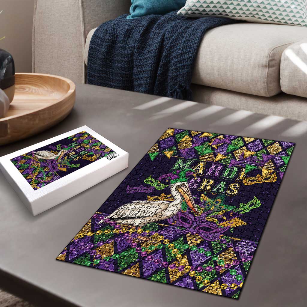 Mardi Gras Pelican Puzzle Let the Good Times Roll