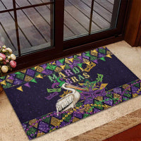 Mardi Gras Pelican Rubber Doormat Let the Good Times Roll