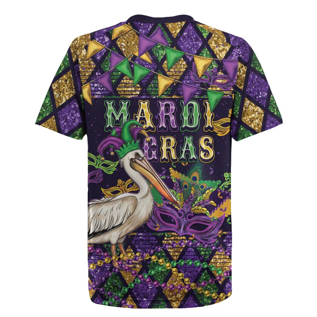 Mardi Gras Pelican Rugby Jersey Let the Good Times Roll