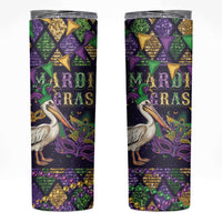 Mardi Gras Pelican Skinny Tumbler Let the Good Times Roll