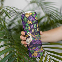 Mardi Gras Pelican Skinny Tumbler Let the Good Times Roll