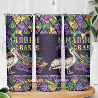 Mardi Gras Pelican Skinny Tumbler Let the Good Times Roll