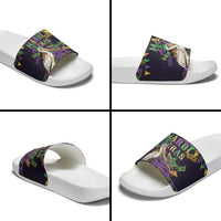Mardi Gras Pelican Slide Sandals Let the Good Times Roll