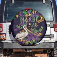 Mardi Gras Pelican Spare Tire Cover Let the Good Times Roll