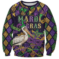 Mardi Gras Pelican Sweatshirt Let the Good Times Roll