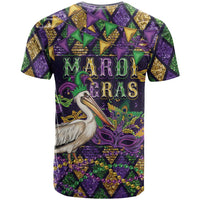 Mardi Gras Pelican T Shirt Let the Good Times Roll