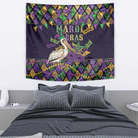 Mardi Gras Pelican Tapestry Let the Good Times Roll