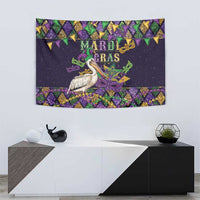 Mardi Gras Pelican Tapestry Let the Good Times Roll