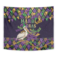 Mardi Gras Pelican Tapestry Let the Good Times Roll