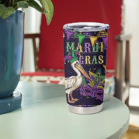 Mardi Gras Pelican Tumbler Cup Let the Good Times Roll