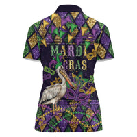 Mardi Gras Pelican Women Polo Shirt Let the Good Times Roll