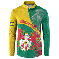 Personalised Republique Togolaise Button Sweatshirt Lion Coat Of Arms