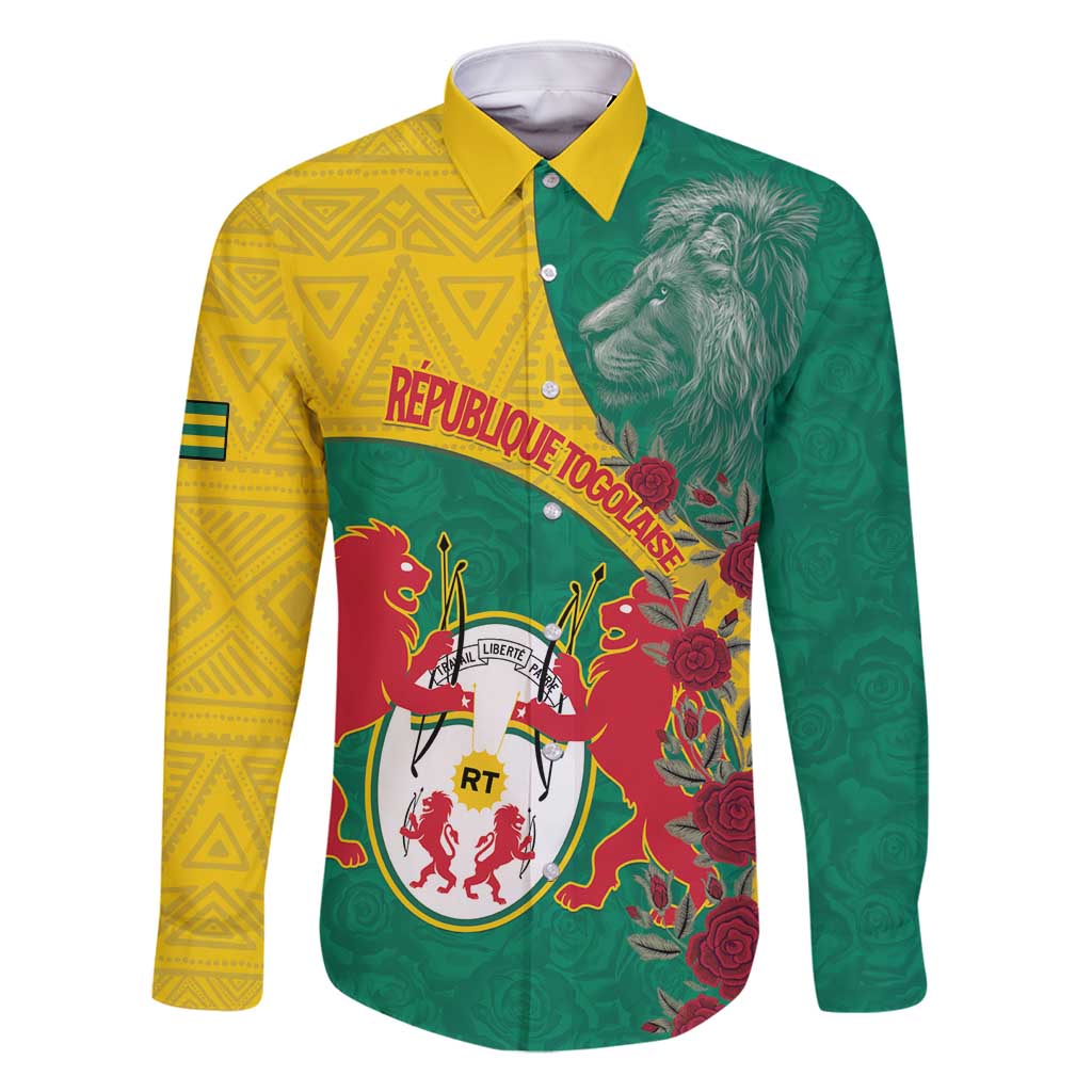 Personalised Republique Togolaise Family Matching Summer Maxi Dress and Hawaiian Shirt Lion Coat Of Arms