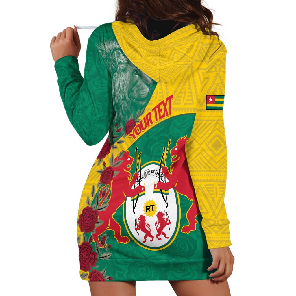 Personalised Republique Togolaise Hoodie Dress Lion Coat Of Arms