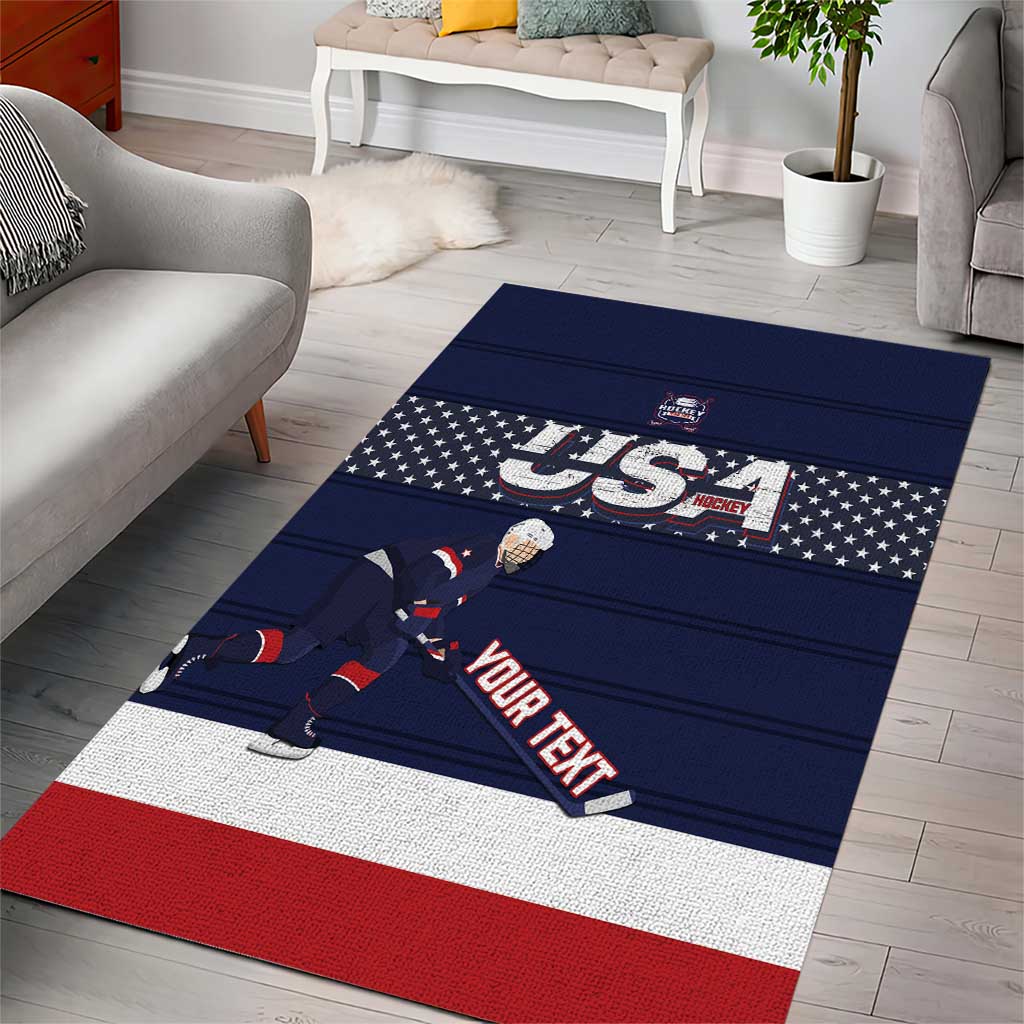 Custom USA Ice Hockey Area Rug Go Champions