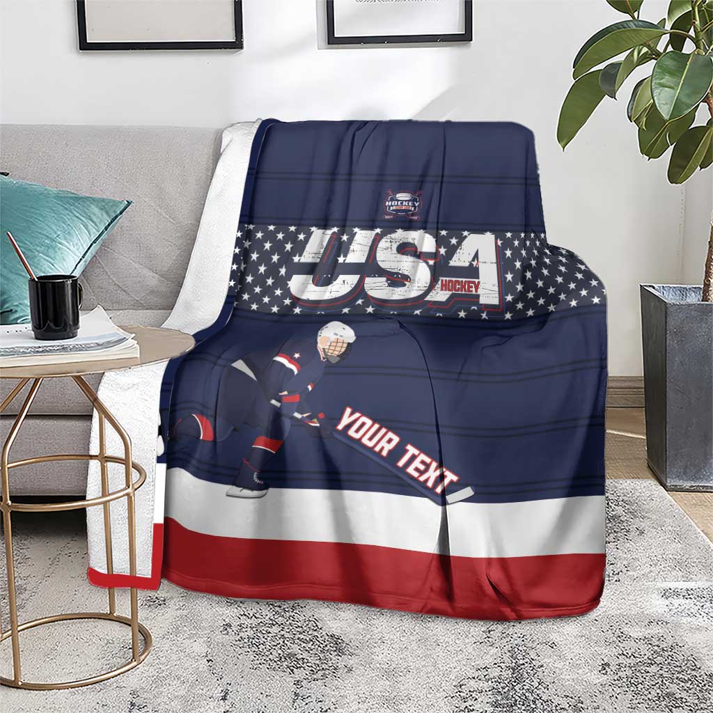 Custom USA Ice Hockey Blanket Go Champions
